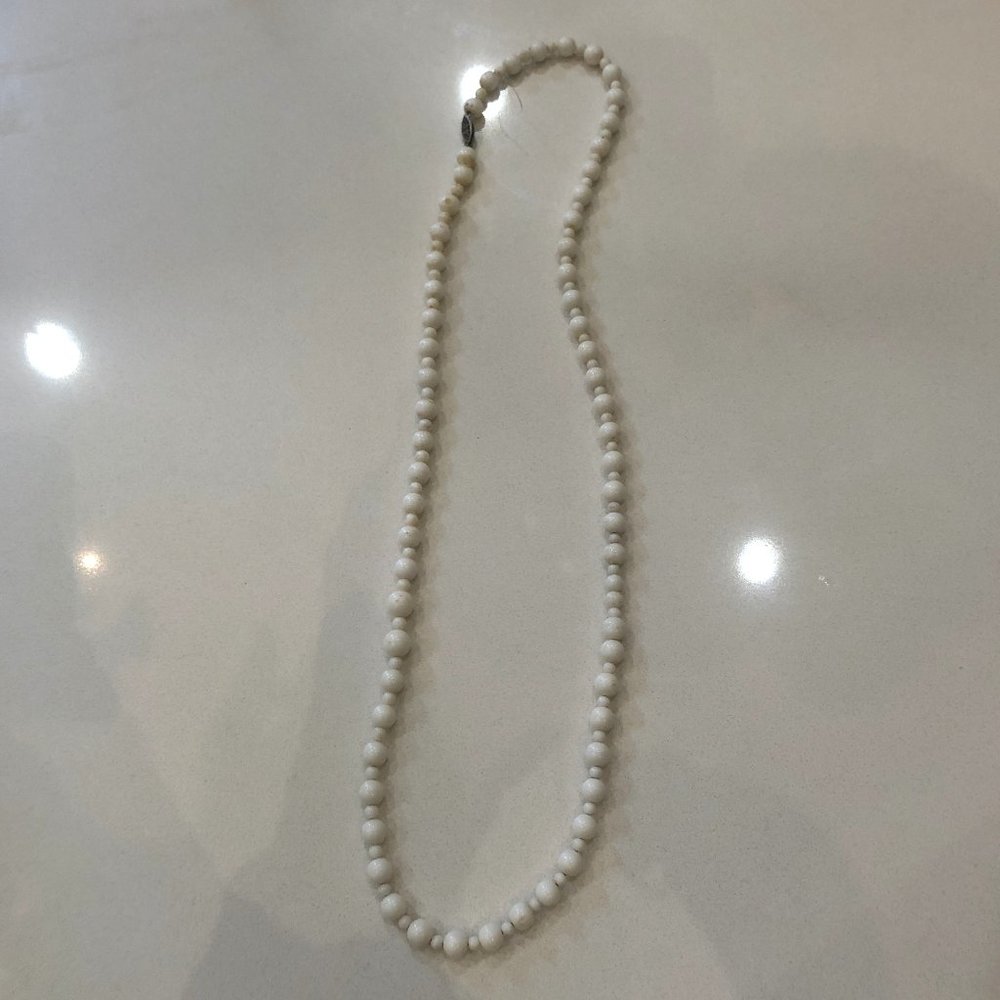 White Beaded Necklace